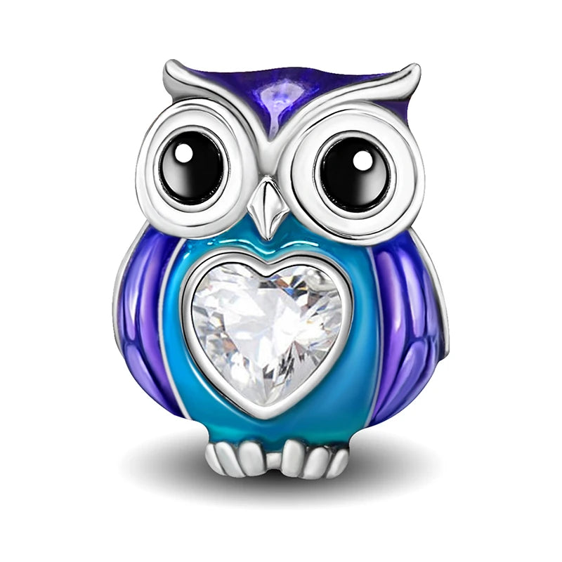 925 Sterling Silver Kapibala Owl Panda Elephant Butterfly Charms Beads Fit Original Bracelet Bangle High Quality DIY Jewelry