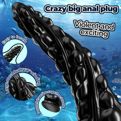Squeezing Niuniu anal plug tentacle suction cup posterior chamber plug soft rubber irregular shaped penis female masturbator