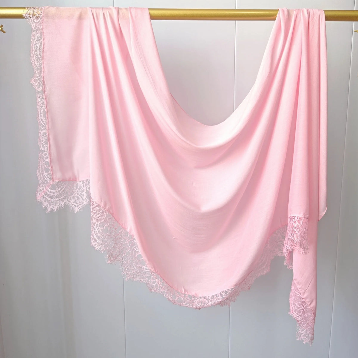 Ramadan Rayon Cotton Modal Hijab Scarf Lace L Edge Splicing Turban Breathable Shawl Cotton Plain Scarf Headscarf Women Hijabs