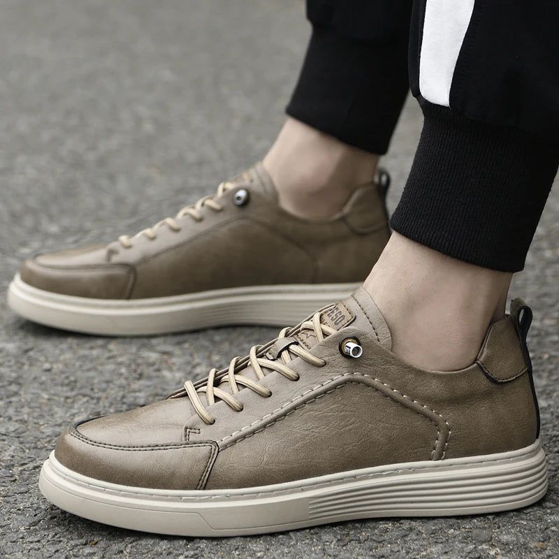 Brand High Quality Genuine Leather Casual Shoes Men's Oxford Shoes Jogging Shoes Men's Breathable Elevated Business Dress Shoes