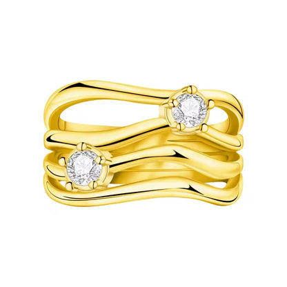 Fashion Rings for Women Stars and Moon Sunflower Pink Heart Zircon Luxury Wide Rings Fashion Engagement Wedding Jewelry Gift