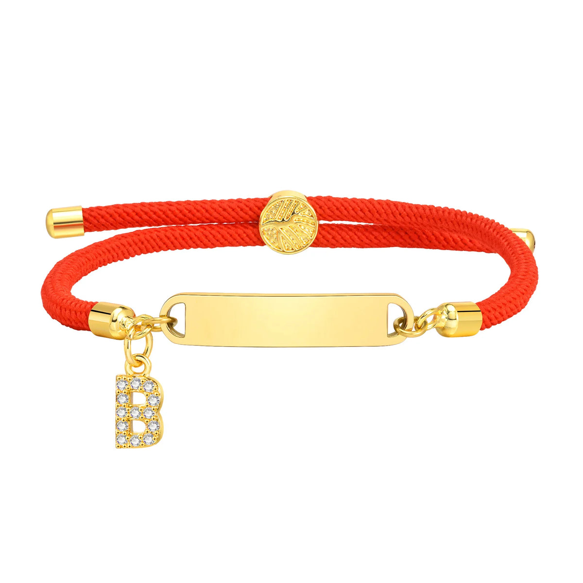 Custom Initial Letter Name Bracelet for Little Girl Boy, Personalised Birththday Gift, Red Thread Rope Bracelet Adjustable