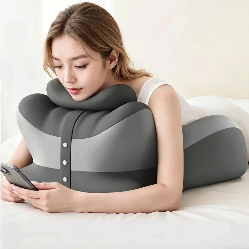 Christmas Stocking Stuffers Memory Foam Bed Prone Reading Pillow Removable Headrest Anti-Slip Neck Arm Fatigue Relief Xmas Gift