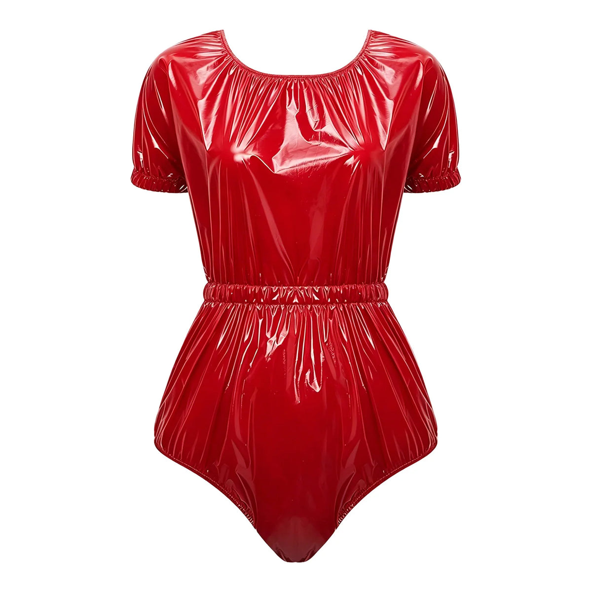 Womens Waterproof Diaper Cover Jumpsuit Buttoned Crotch Short Sleeve Elastic Waist Leakproof Adaptive Bodysuit Swimwear Swimsuit