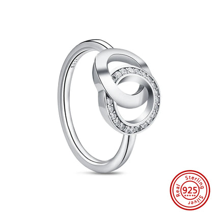 New 925 Sterling Silver Shiny Classic Square Crown Heart-shaped Ring Exquisite Luxury Charm Jewelry Holiday Surprise Gifts