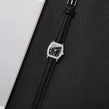 Retro Tonneau Arabic Dial Women Watches Ultra-thin Leather Strap Elegant Ladies Quartz Wristwatch Relogio Feminino（Without Box）