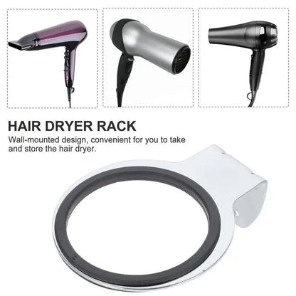 Wall Mount Hair Dryer Holder Electric Stand Stainless Steel Care Barbershop Wall-mounted Rack Salon For Home Bathroom Organizer