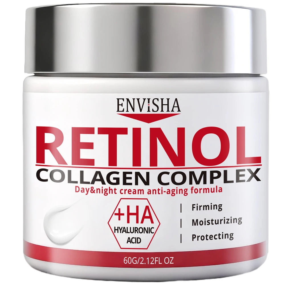 ENVISHA Face Skin Care Retinol Collagen Complex Cream Deeply Moisturizes Firming Nourishes Rejuvenating Smoothing Beauty Health