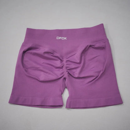 DFDK 2026 New Women Scrunch Butt Yoga Shorts High Waist Hip Lifting Push Up Squat Proof Sports Shorts Gym Workout Running Fitnes