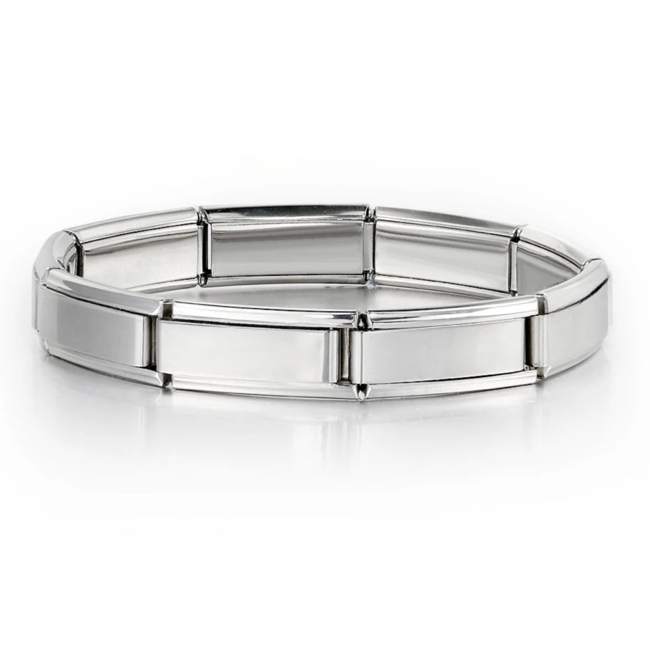 2025 Fashion Functional Elastic Bracelet Modular Bulk Italian Charms Links Fit Bracelet Stainless Steel Jewelry Wholesale