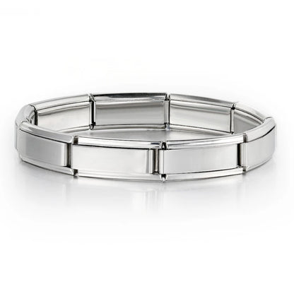2025 Fashion Functional Elastic Bracelet Modular Bulk Italian Charms Links Fit Bracelet Stainless Steel Jewelry Wholesale