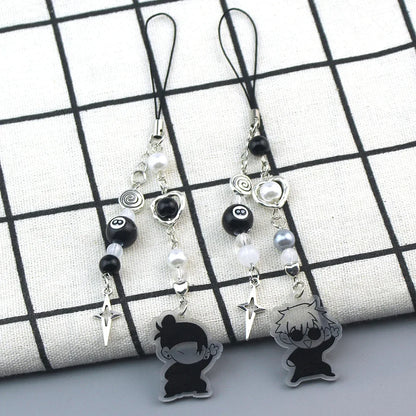 Anime Keychain Geto Suguru Satoru Gojo JJK Phone Charm Accessories Pendant Keyring Bag Jewelry Gift