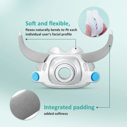 Face CPAP Mask & Frame Compatible with AirFit F40 Auto CPAP BiPAP Respirator Device Accessories Sleep Aid Apnea Anti Snoring