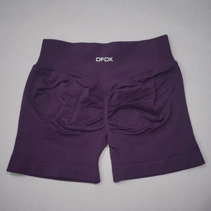 DFDK 2026 New Women Scrunch Butt Yoga Shorts High Waist Hip Lifting Push Up Squat Proof Sports Shorts Gym Workout Running Fitnes
