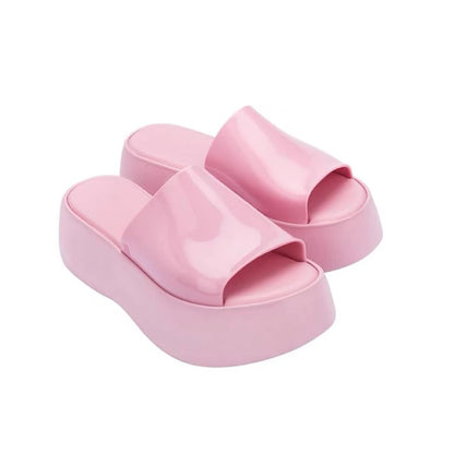 Mini Melissa Sandal Summe Women Slippers Wedges Platform Beach Flip Flops Trend High Heels Ladies Shoes Pumps Thick Slides Mujer