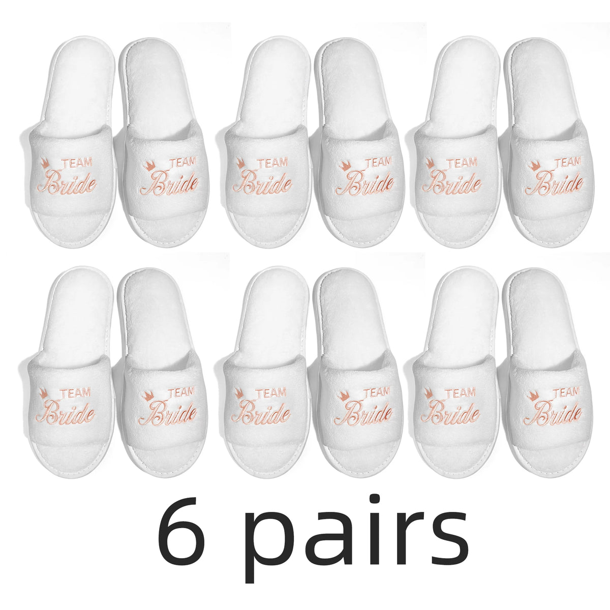 Bride & Bridesmaid, Wedding Party Guests Home Slip On Shoes Bridal Party Slippers Open-toe With Golden, Mint Green and Pink