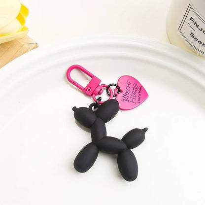 Cute Acrylic Cartoon Balloon Dog Keychains For Women Girls Bag Pendant Car Key Chains Fashion Jewelry Gift Decoration Accessory