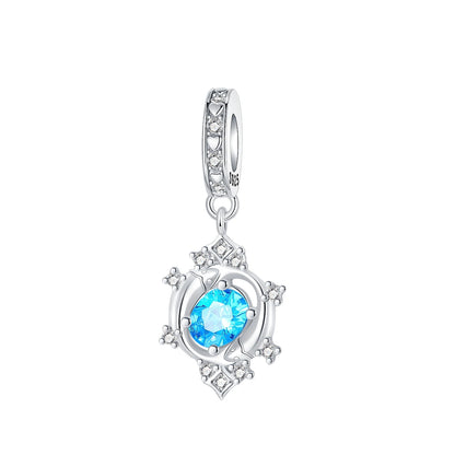 925 Sterling Silver Zodiac Coin Charms 12 Constellation Coin Pendant Crystal Lucky Amulet Beads Bracelet Necklace DIY Jewelry