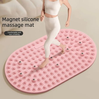 Magnetic Foot Massage Mat Silicone Acupressure Pad Pain Relief Circulation Relaxation Exercise Plantar Foot Care Tools