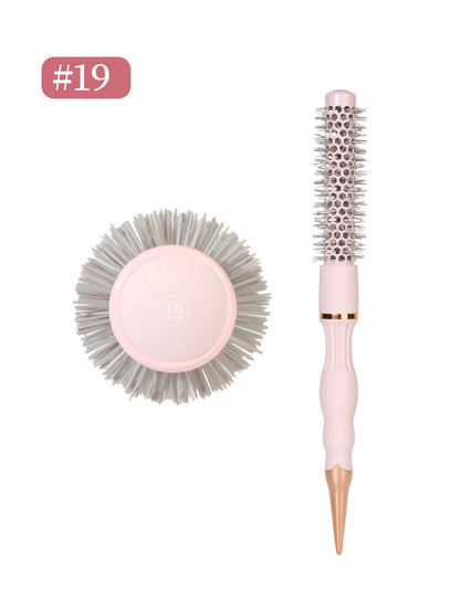 Professional Round Blow-Dry Brush for Hairdressers, Professional Curling Hot Barrel Comb, 5 Sizes, Suitable for Creating Stylish Curly Hairstyles, Suitable for Women's Styling, Blow-Drying, Curling, Smoothing, Short Hair, Med