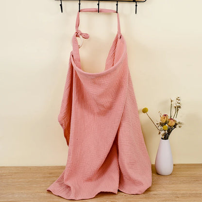 100% Cotton Mother Outing Breastfeeding Cover Muslin Baby Feeding Nursing Shawl Adjustable Privacy Apron Stroller Blanket