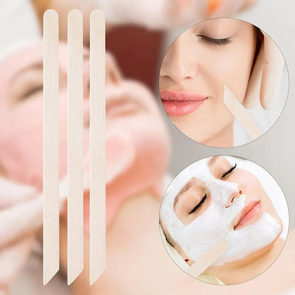 100/300PCSWoman Wooden Hair Removal Stick Disposable Depilation Spatula Wax Sticks Wood Face Eyebrows Waxing Spatula Beauty Tool