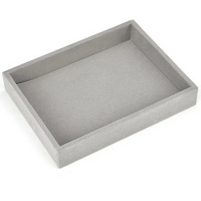 Soft Velvet Stackable Jewelry Tray Case Jewelry Display Storage Showcase Portable Ring Earring Necklace Organizer Jewelry Holder