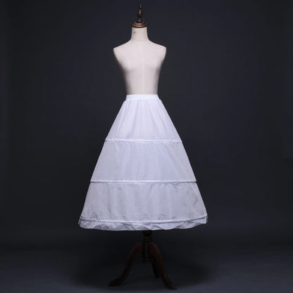 Plus Size High Quality 3-Hoop Bridal Petticoat White Wedding Slip Underskirt for Wedding Accessories Support Crinoline