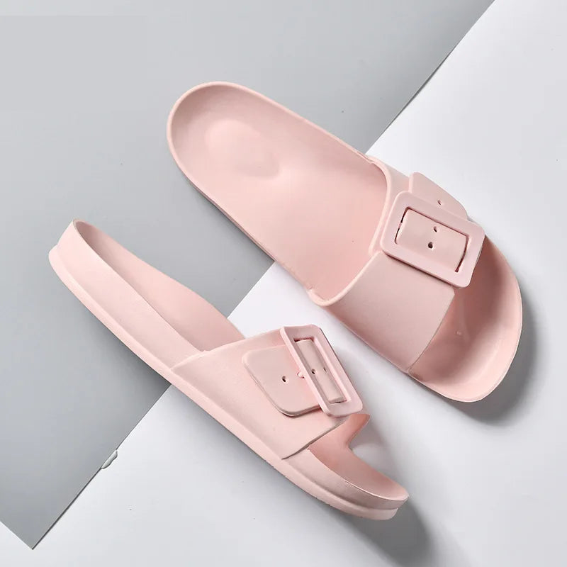 Litfun Summer New Flat Slippers For Women Fashion Outdoor Non-slip Beach Sandals Soft Bottom EVA Slides Lady Casual Home Slipper