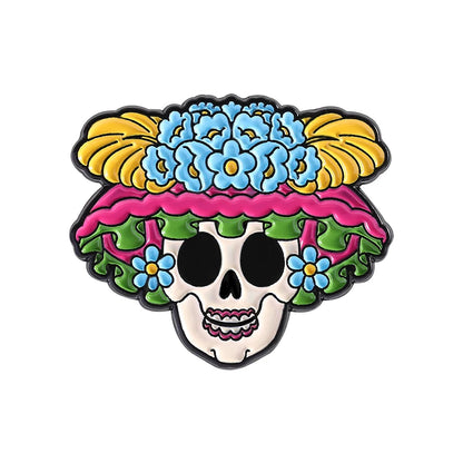 La Calavera Catrina Mexico Day Of The Dead Enamel Pins Custom EL DIA DE MUERTOS Festival Skull Brooches Lapel Badge Jewelry Gift
