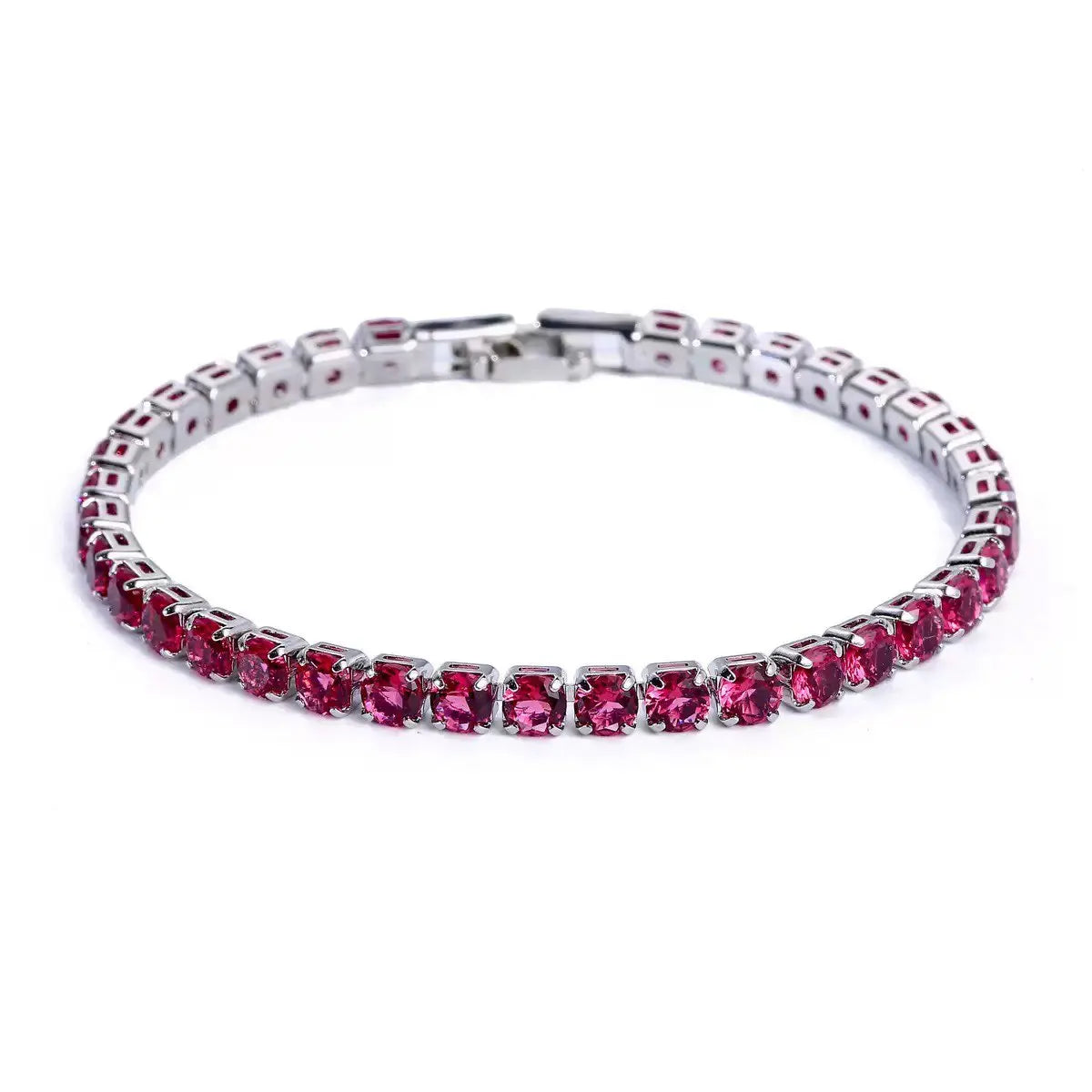 MxGxFam ( 19 cm 17 cm x 4 mm ) Promotion Gold Plated 18 k Multiple Colors Powder Zirconia Bracelet For Women Fashion Jewelry