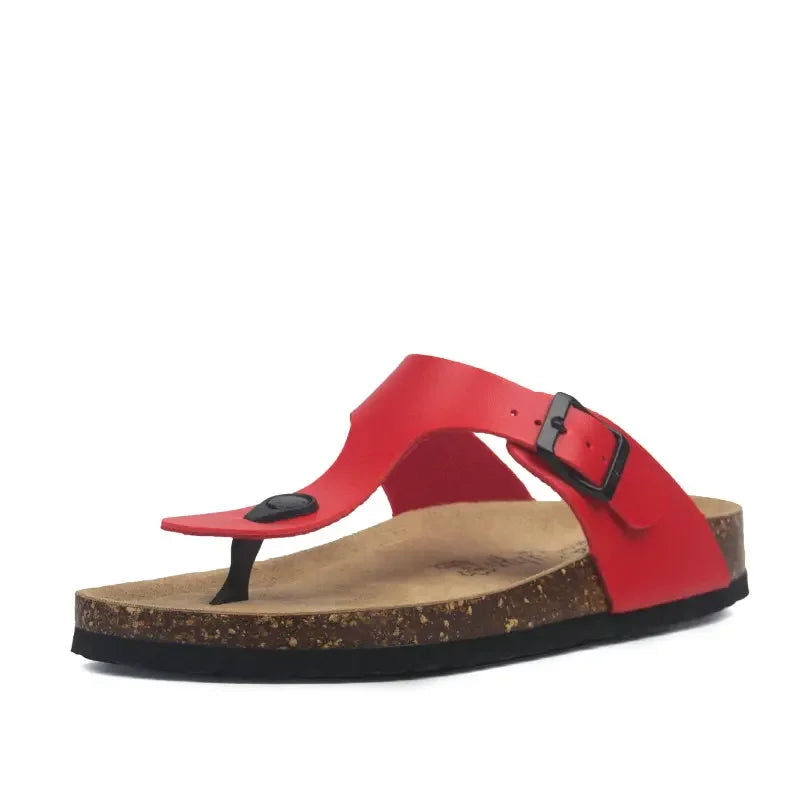 Fashion Women Slippers Flip Flops Summer Beach Cork Shoes Slides Girls Flats Sandals Casual Slippers Shoes Plus Size 35-45