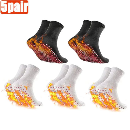 1/3/5/10pairs Warming Self-Heating Magnetic Massage Socks for Women - Comfortable and Relaxing Winter Wear