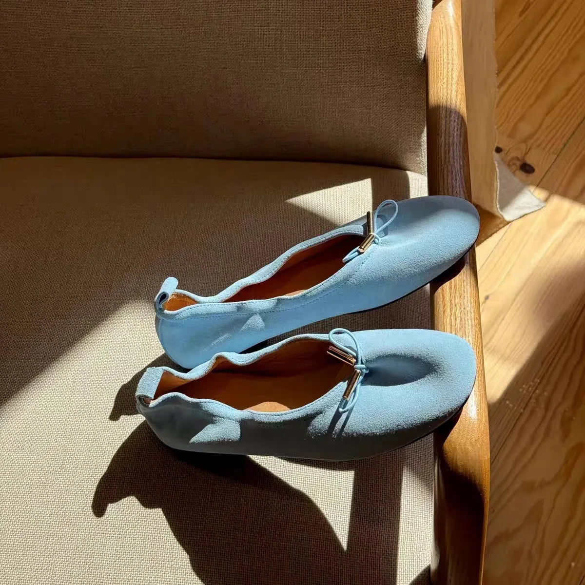 Luxury Fashion Butterfly-Knot Ladies Flat With Shoes Female Slides Footwear Shallow Ballet Flats Dance Shoes For Women