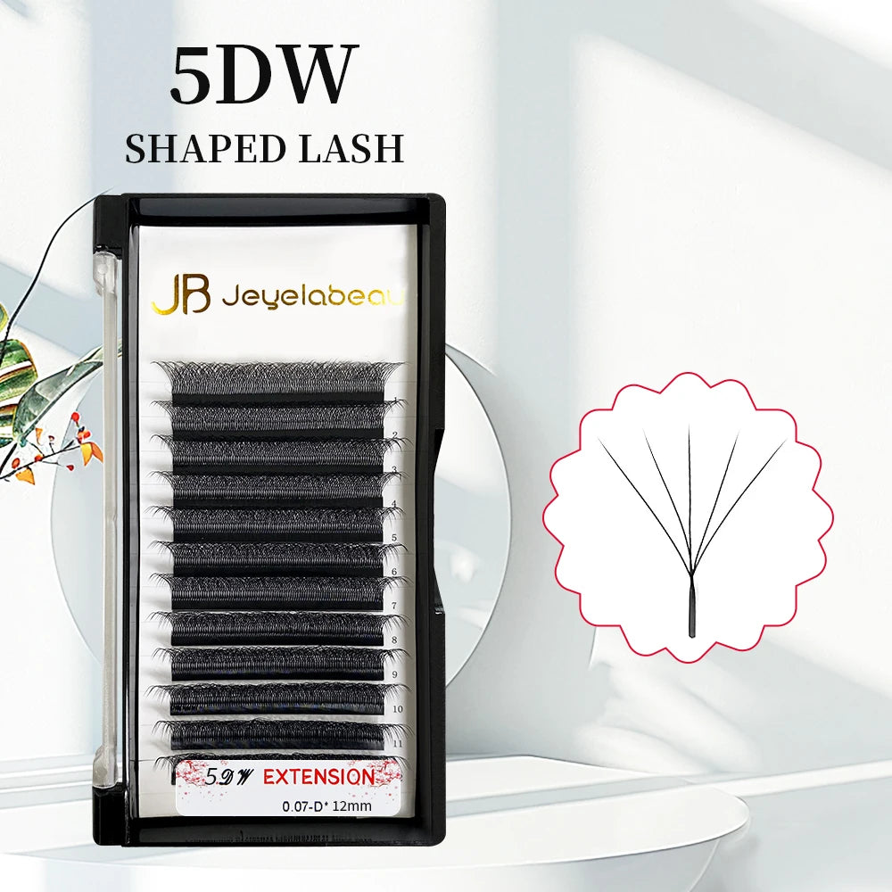 JB Jeyelabeau W Shape Eyelashes Extensions YY Shaped Eyelash Extension 3D 4D 5D 6D 8D Premade Fans Auto Flowering Russian Lashes