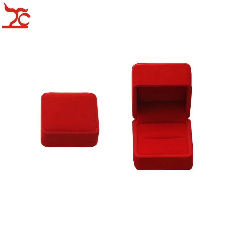 Quality Wedding Jewelry Storage Case Amazing Red Velvet Ring Earrings Necklace Pendant Bracelet Storage Organizer Gift Box