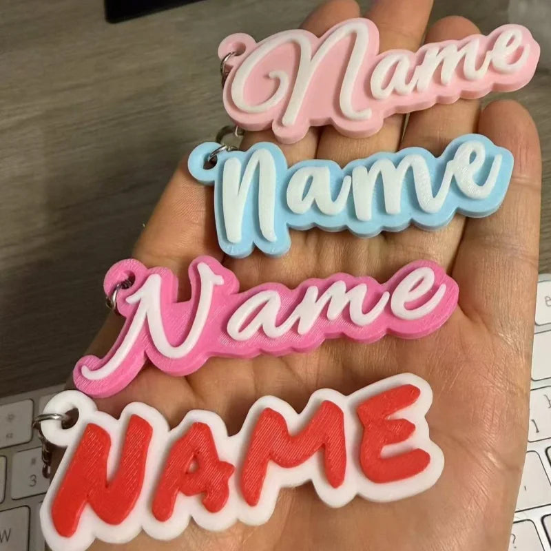 Customized Name Keychain Personalized Luggage Keychain Label Fashion Gift for Friend