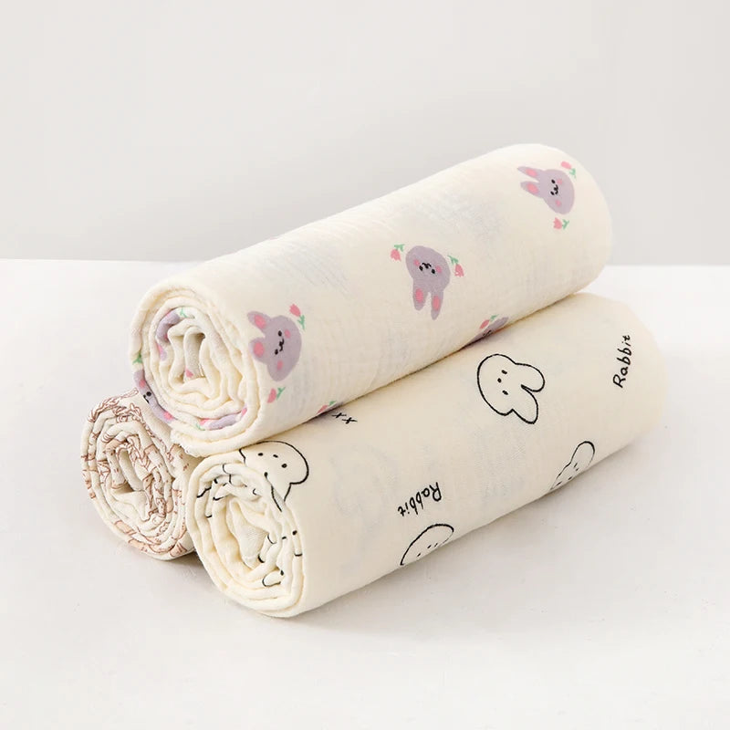 1 Piece of Newborn Double-Layer Pure Cotton Baby Swaddle Blanket, Soft and Comfortable, Thin and Breathable, Not Stuffy, Baby Swaddle Blanket, Multifunctional Baby Quilt, Baby Swaddle Wrap