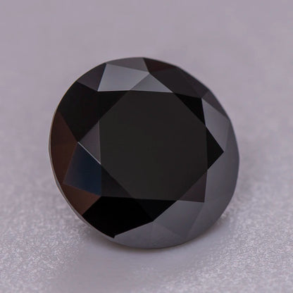 Moissanite Loose Stone Black Color Round Cut 0.5-5.0ct  Synthetic Loose Gemstone With Certificate