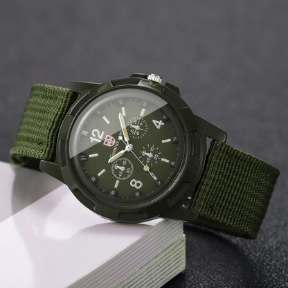 Fashion Decorative Three-eye Dial Women Quartz Watch Casual Nylon Strap Sport Wristwatches Reloj Mujer Girls Clock（Without Box）