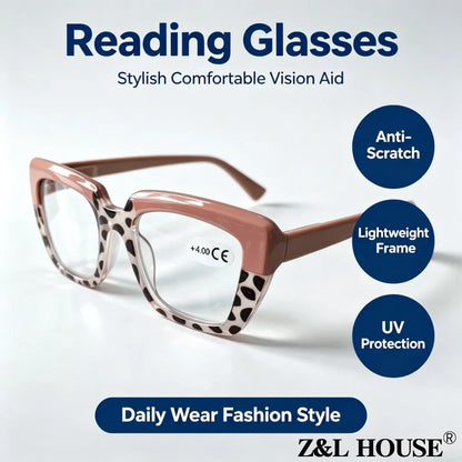 8 Pack Value Unisex Reading Glasses Random Mixed Colors Light Comfort Fashion Readers Eyeglasses Multi-Scenario Daily Use