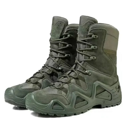 Mens Combat Tactical Boots WaterProof Outdoor Hiking Ankle Work Boots Climbing Botas Tacticas Militar Intervention Safety Shoes