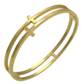 Stainless Steel Feather Shape Bangle Bracelets Jewelry