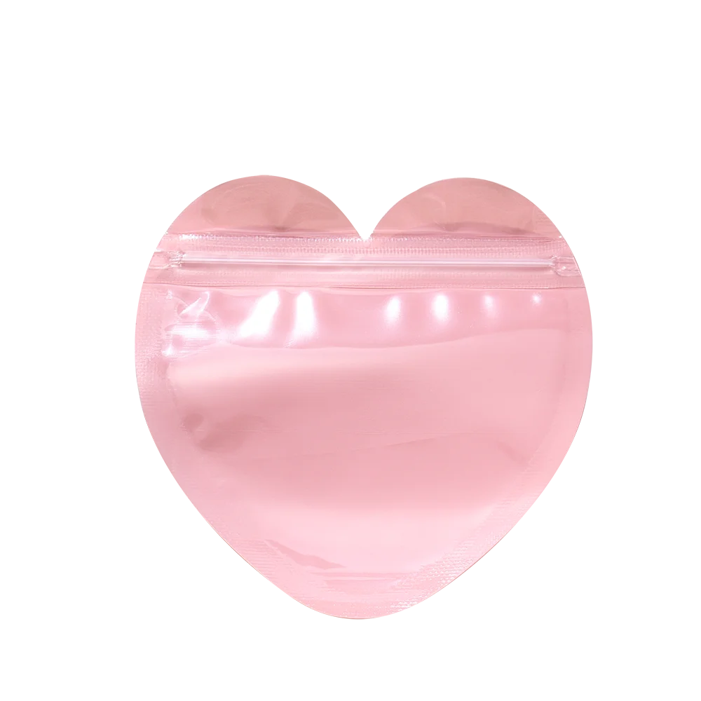 10pcs/lot Heart shaped Jewelry Self Sealing Bag Jewelry Pouch with Clear Display Window Jewelry Packaging Gift Storage Bag