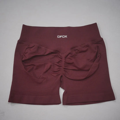 DFDK 2026 New Women Scrunch Butt Yoga Shorts High Waist Hip Lifting Push Up Squat Proof Sports Shorts Gym Workout Running Fitnes