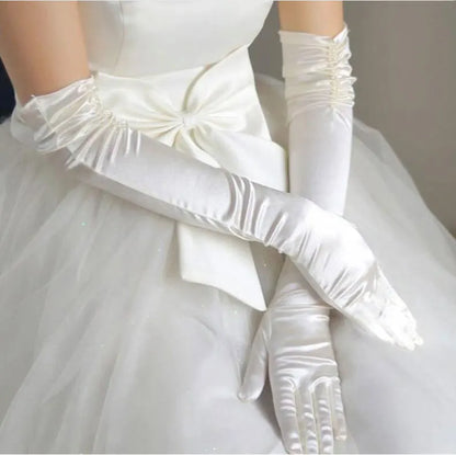 Wholesale Bridal Gloves Beaded With Finger Bride Gloves Guantes Wedding Accessories 2026