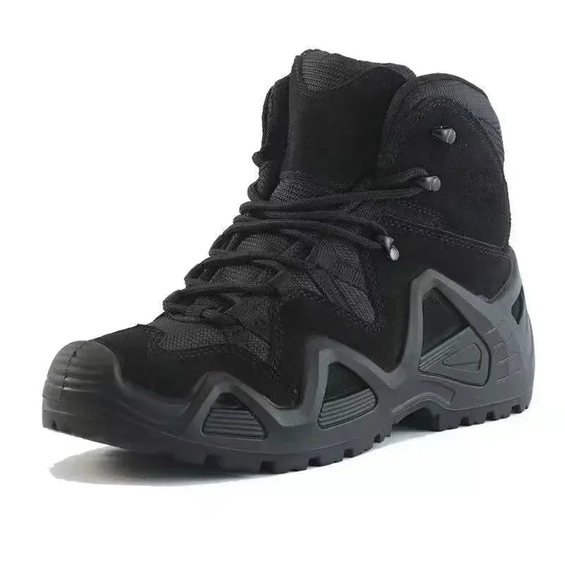 Mens Combat Tactical Boots WaterProof Outdoor Hiking Ankle Work Boots Climbing Botas Tacticas Militar Intervention Safety Shoes