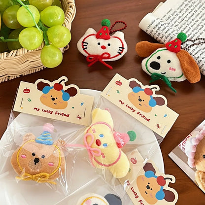 3/4/6 Pcs Cute Little Animal Doll Pendant, Versatile Toy Accessory, Keychain Pendant