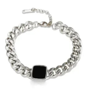 Stainless Steel Heart-shaped Ladies Elegant Bracelet  For Women Crystal Bangle