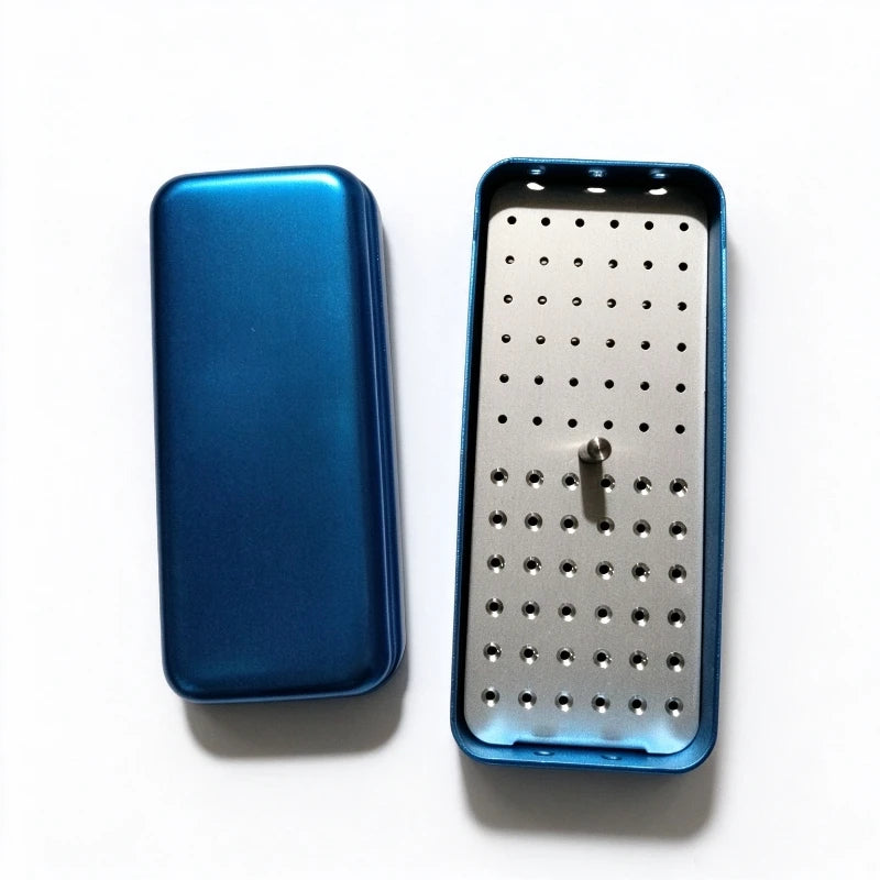 1Pc Dental Aluminium Endo Files Holder Box Aluminium 72 Hole Autoclave Sterilizer Case